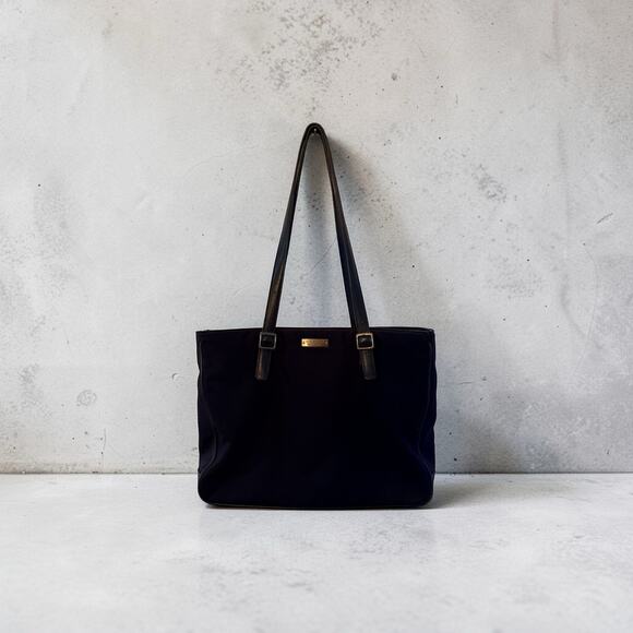 Coach Accessories - Vintage Coach Hampton Black Nylon Tote Shoulder Bag Leather Straps Style 6260